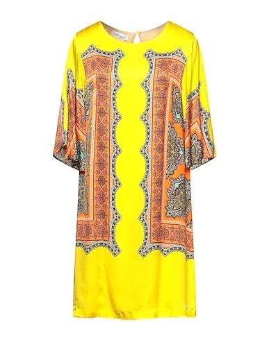 Yellow Satin Short dress