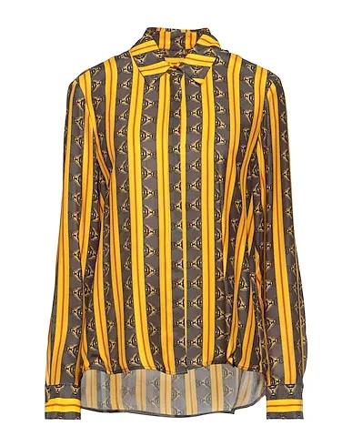 Yellow Satin Silk shirts & blouses