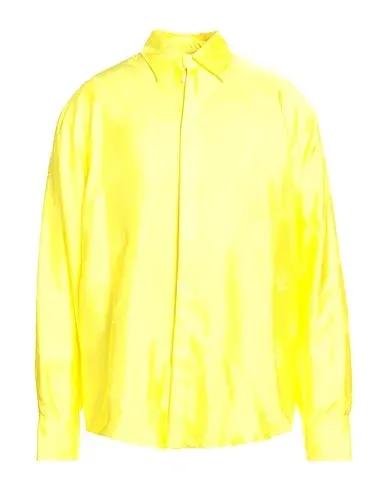 Yellow Satin Solid color shirt