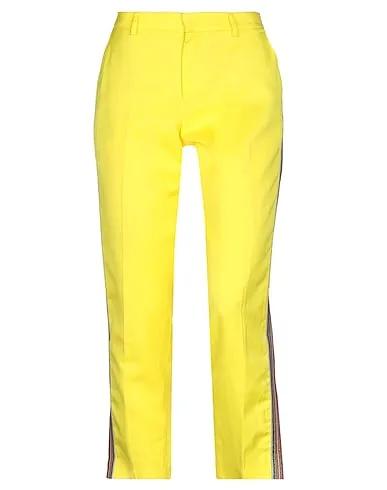 Yellow Silk shantung Casual pants