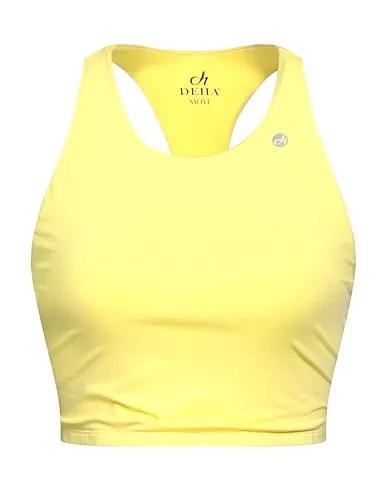 Yellow Synthetic fabric Top