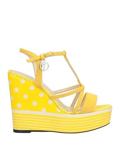 Yellow Techno fabric Sandals