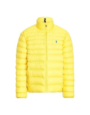 Yellow Techno fabric Shell  jacket PACKABLE QUILTED JACKET
