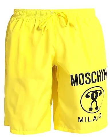 Yellow Techno fabric Swim shorts