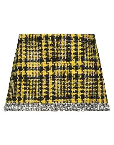 Yellow Tweed Mini skirt