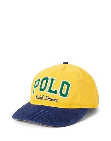 Yellow Velvet Hat LOGO TWILL BALL CAP
