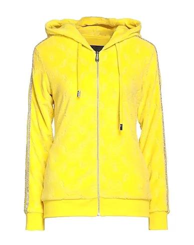 Yellow Velvet Hooded sweatshirt