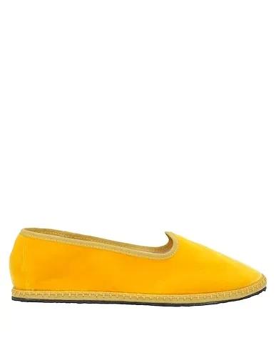 Yellow Velvet Loafers