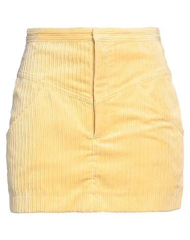 Yellow Velvet Mini skirt