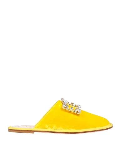 Yellow Velvet Mules and clogs