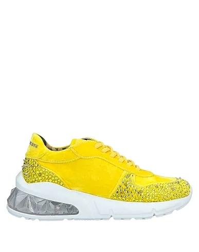 Yellow Velvet Sneakers