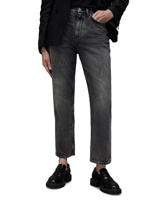 Zoey Classic Five Pocket Jeans in Washed Black  