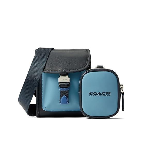 Charter North/South Crossbody with Hybrid in Color-Block Smooth Leather