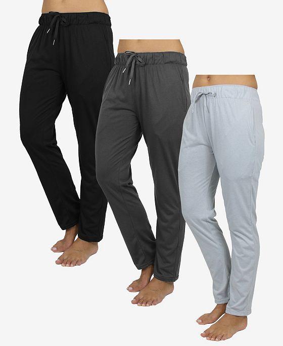 Women's Loose Fit Classic Lounge Pants, Pack of 3