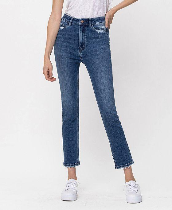 Women's Stretch High Rise Slim Straight Ankle Jeans