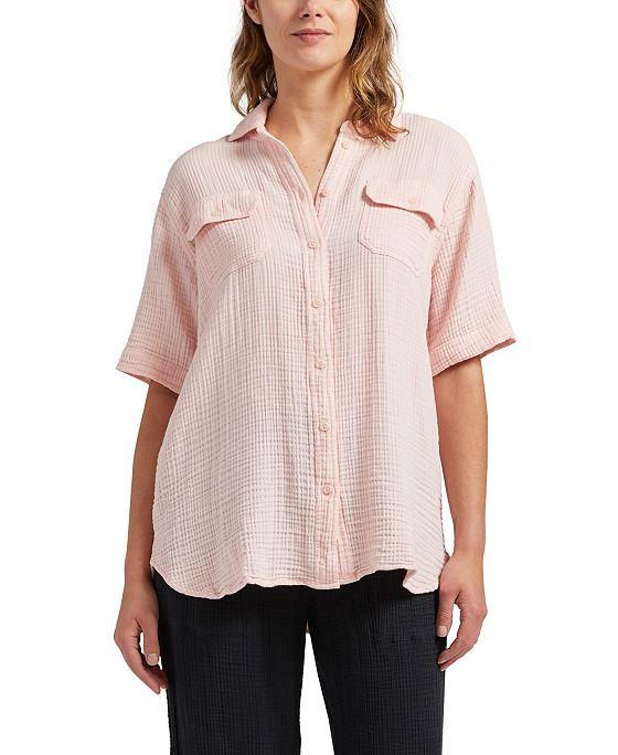 Women's Textured Short Sleeve Shirt