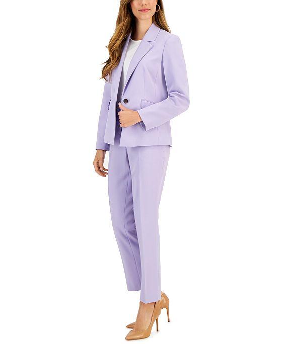 Le Suit Women's Seamed Blazer Pantsuit, Regular & Petite Sizes