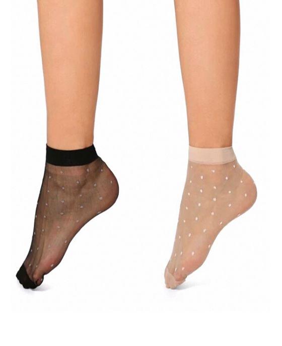 Women's Sheer Dot No Show Socks