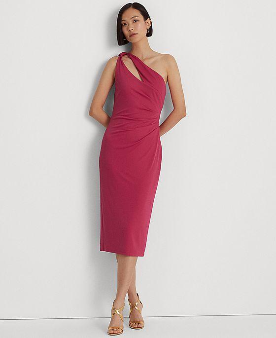 Women's Jersey One-Shoulder Cocktail Dress