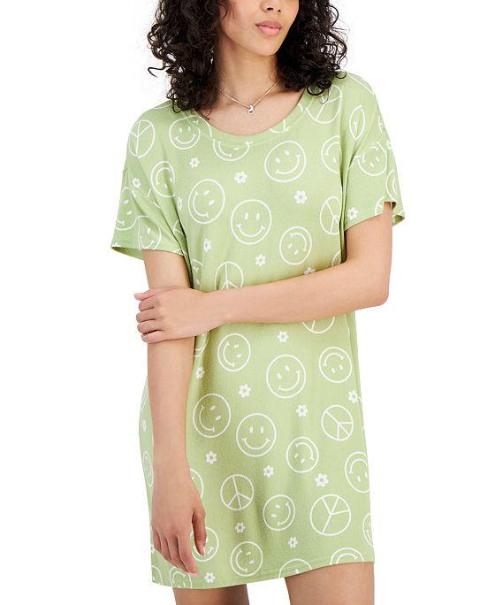 Women's Short-Sleeve Printed Sleepshirt, Created for Macy's