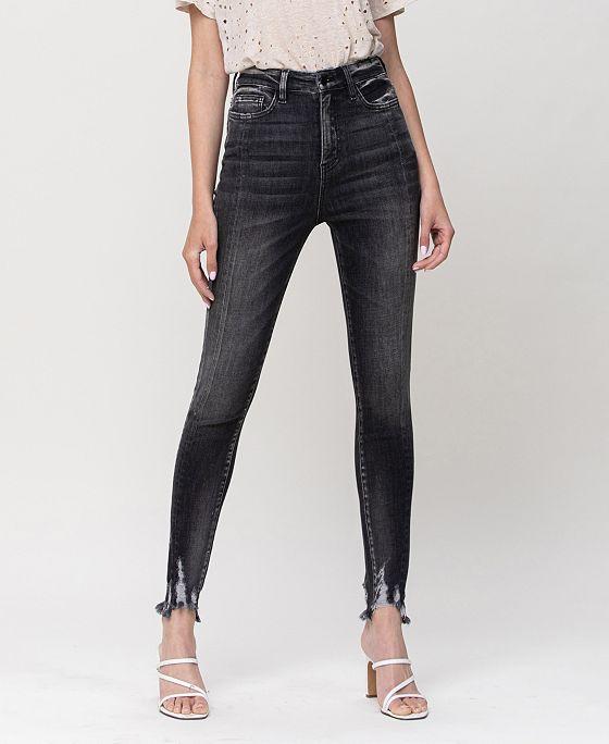 Women's Super High Rise Ankle Skinny Jeans with Side Panel