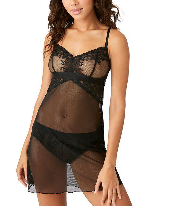 Women's Opening Act Lace Fishnet Chemise Lingerie Nightgown