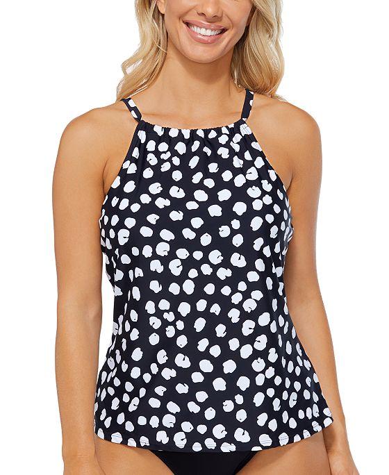 Cali Printed Adjustable Underwire Tankini, Created for Macy's
