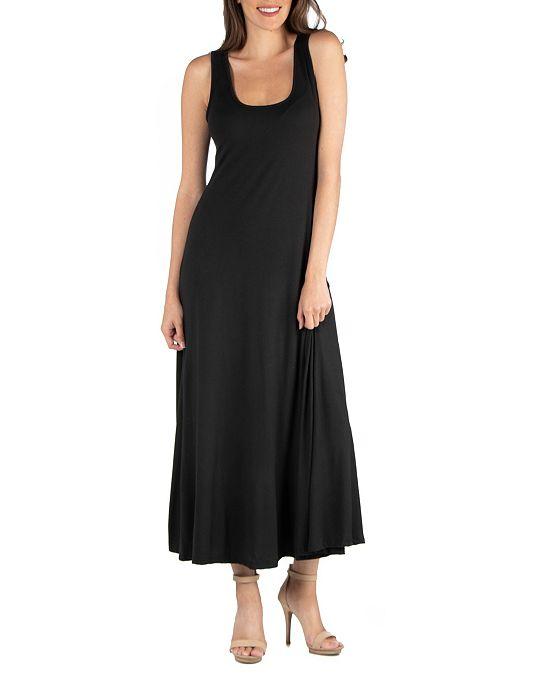 Slim Fit A-Line Sleeveless Maxi Dress