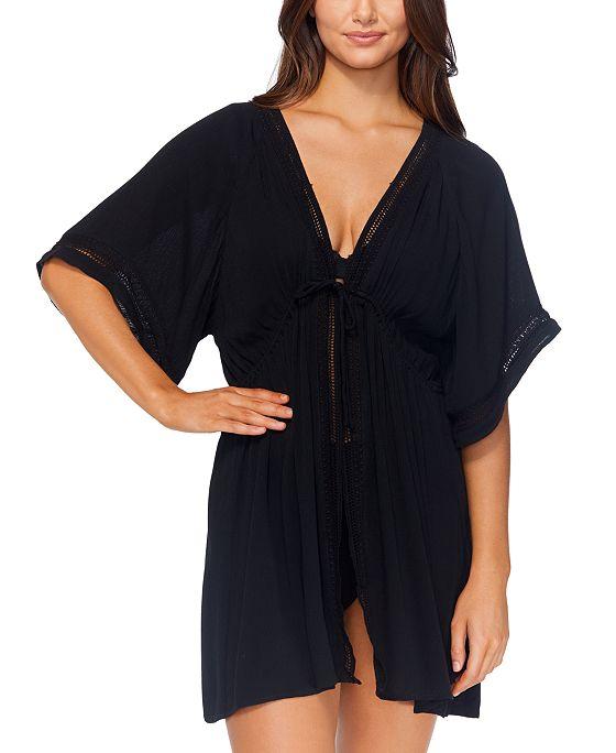 Juniors' Costa Rica Tie-Front Tunic Cover-Up