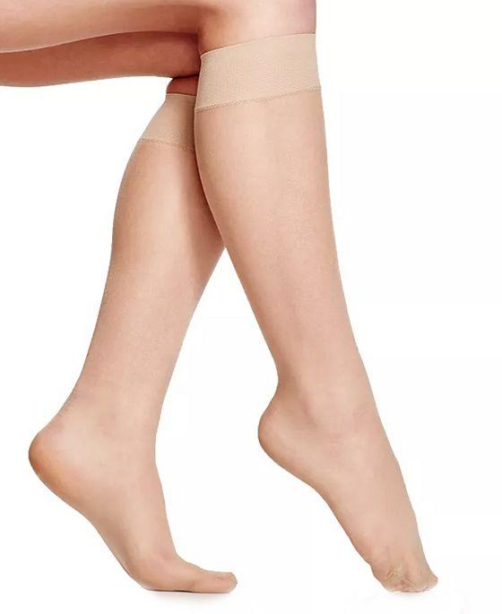 Women's Sheer Two Pair Pack Knee Socks