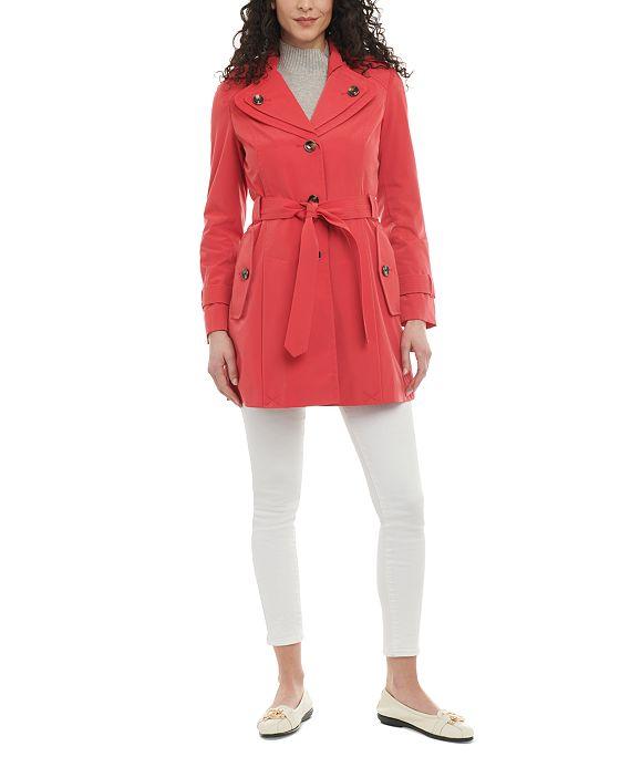 Women's Single-Breasted Belted Trench Coat