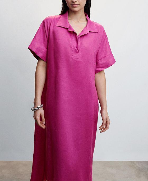 Women's Linen-Blend Shirt Dress