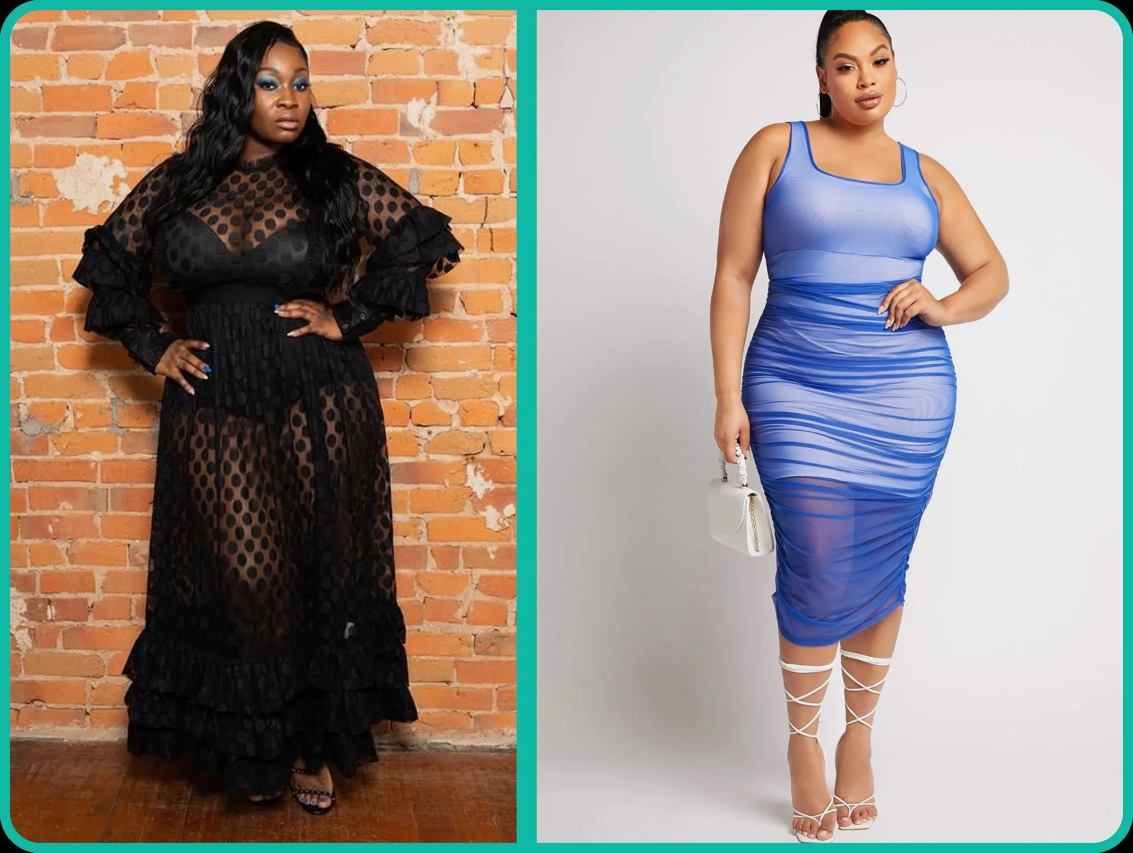 Sheer clothes for plus size women 2023